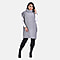 Knitted Rolled Neck Tunic (One Size) - Grey