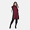 Knitted Rolled Neck Tabard One Size - Wine Red