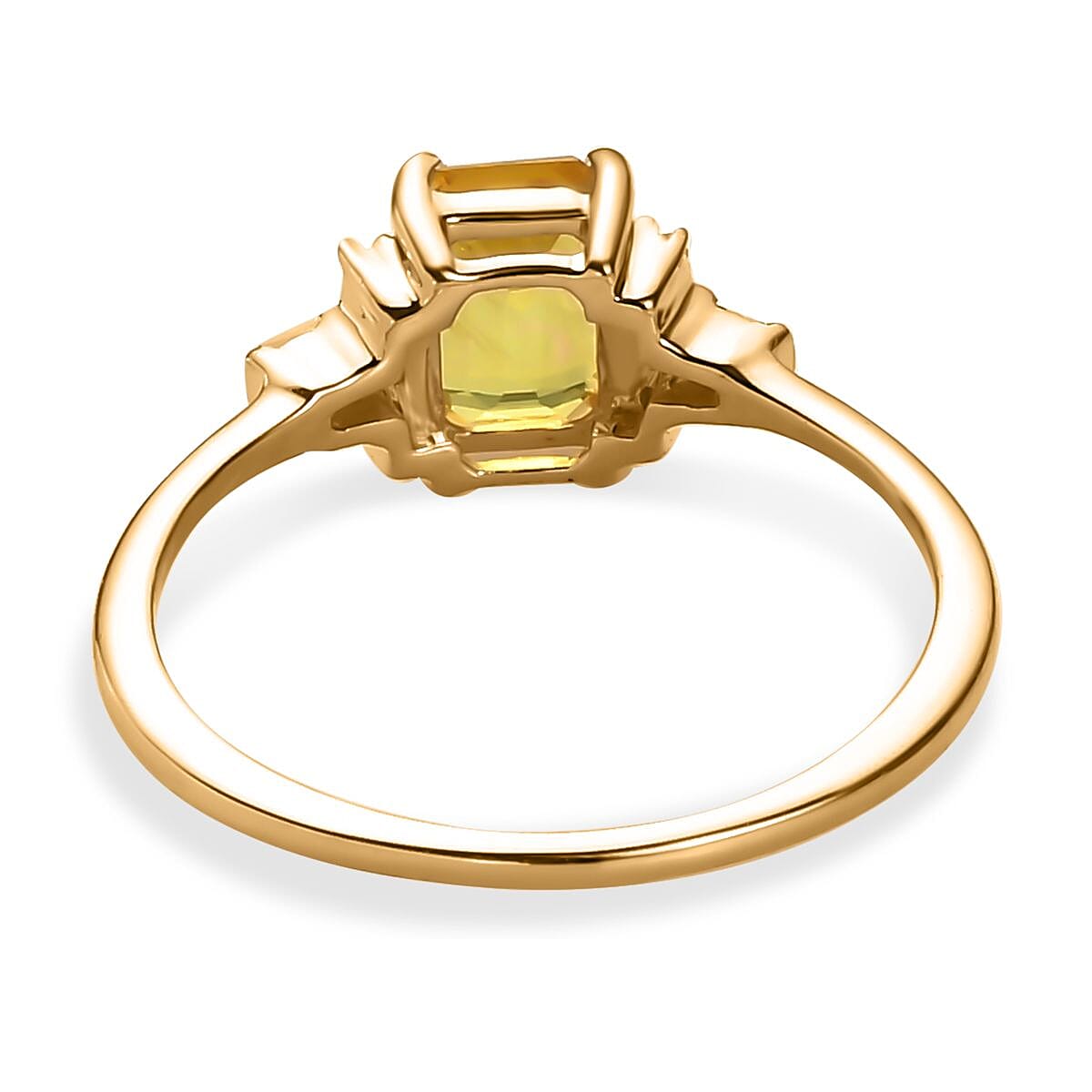 9K Yellow Gold Yellow Sapphire and Diamond Ring 1.19 Ct.