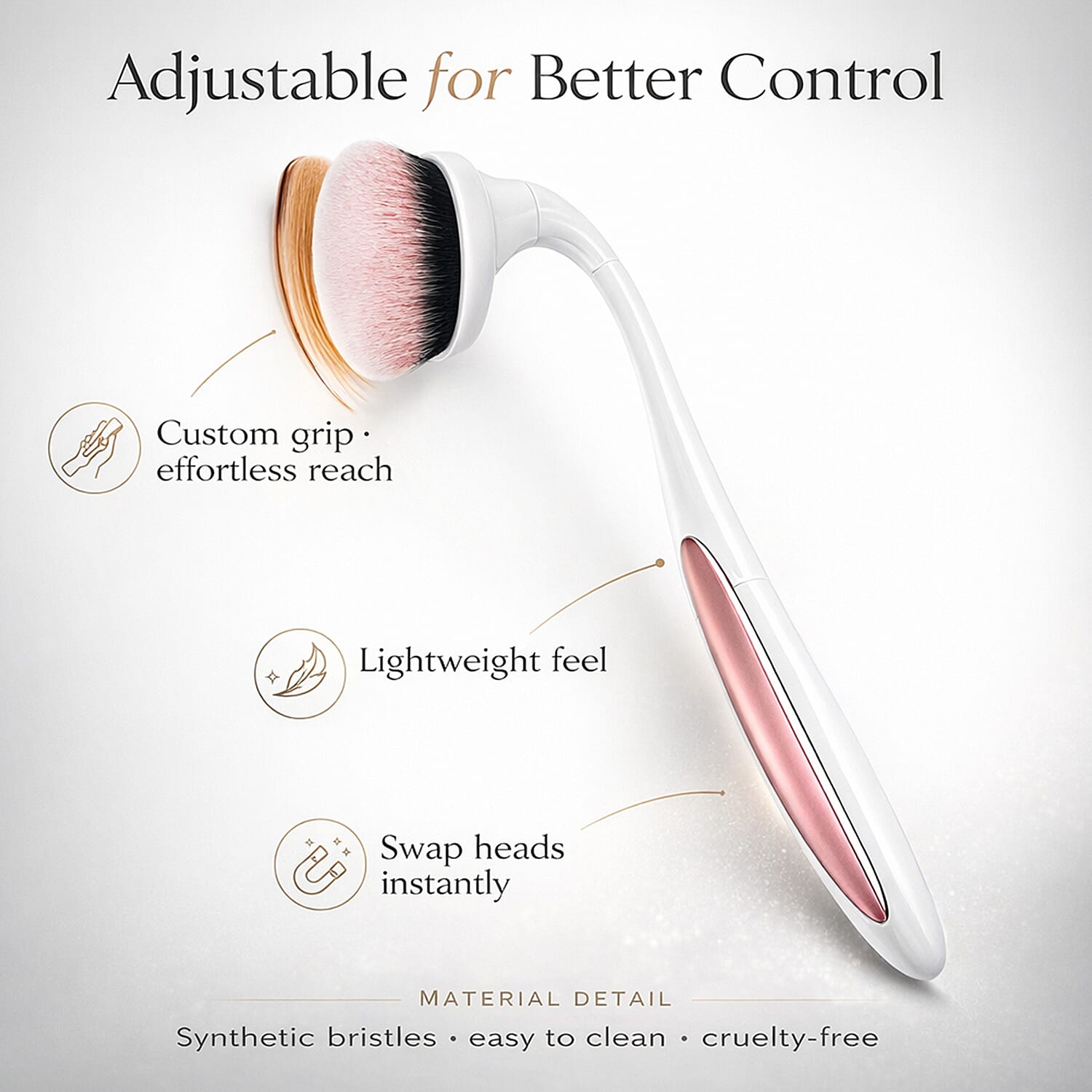 Real Techniques 3 in 1 Adjustable Blender Set With Magnetic Heads