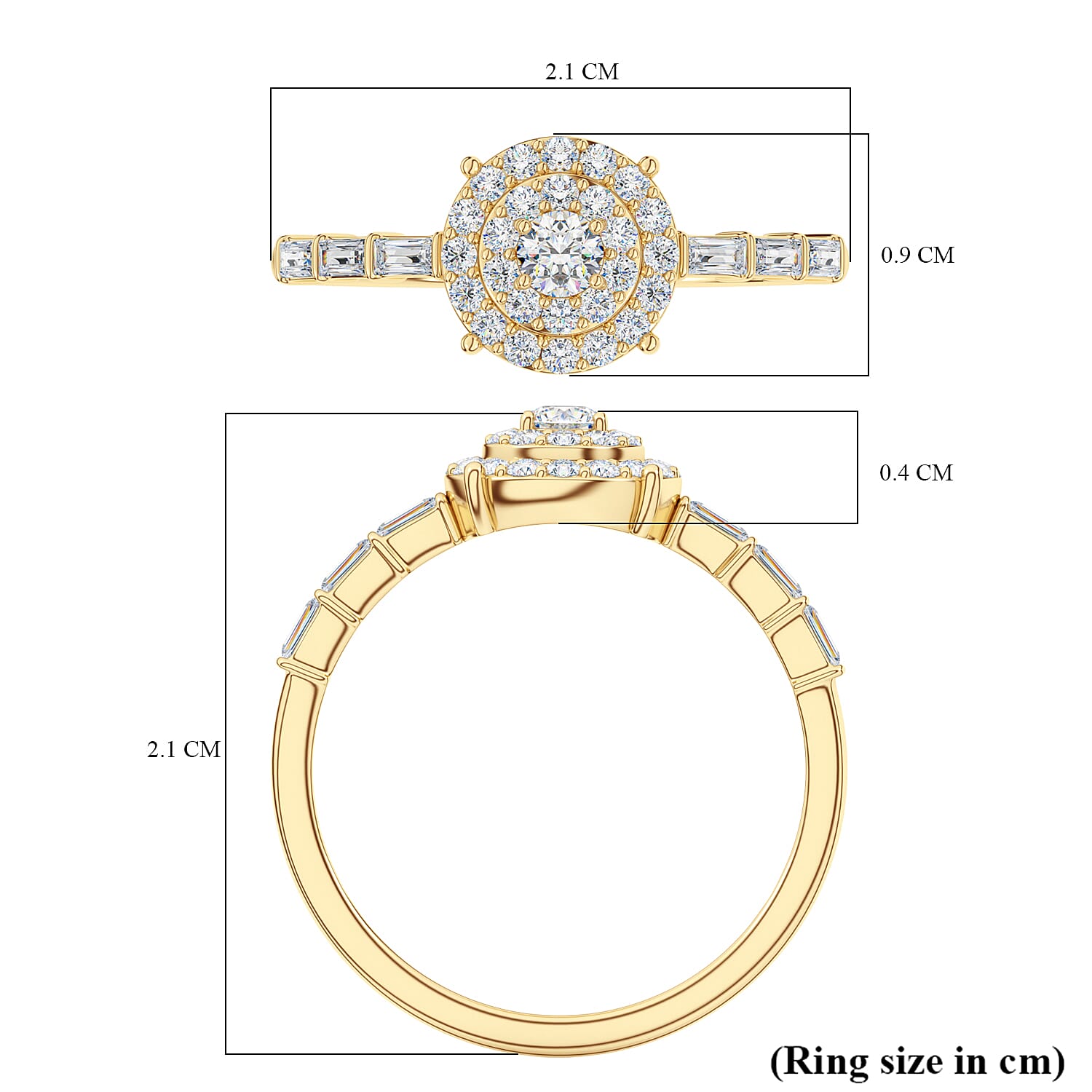 NY Closeout 14K Yellow Gold Diamond (G-H) Ring 0.50 Ct.