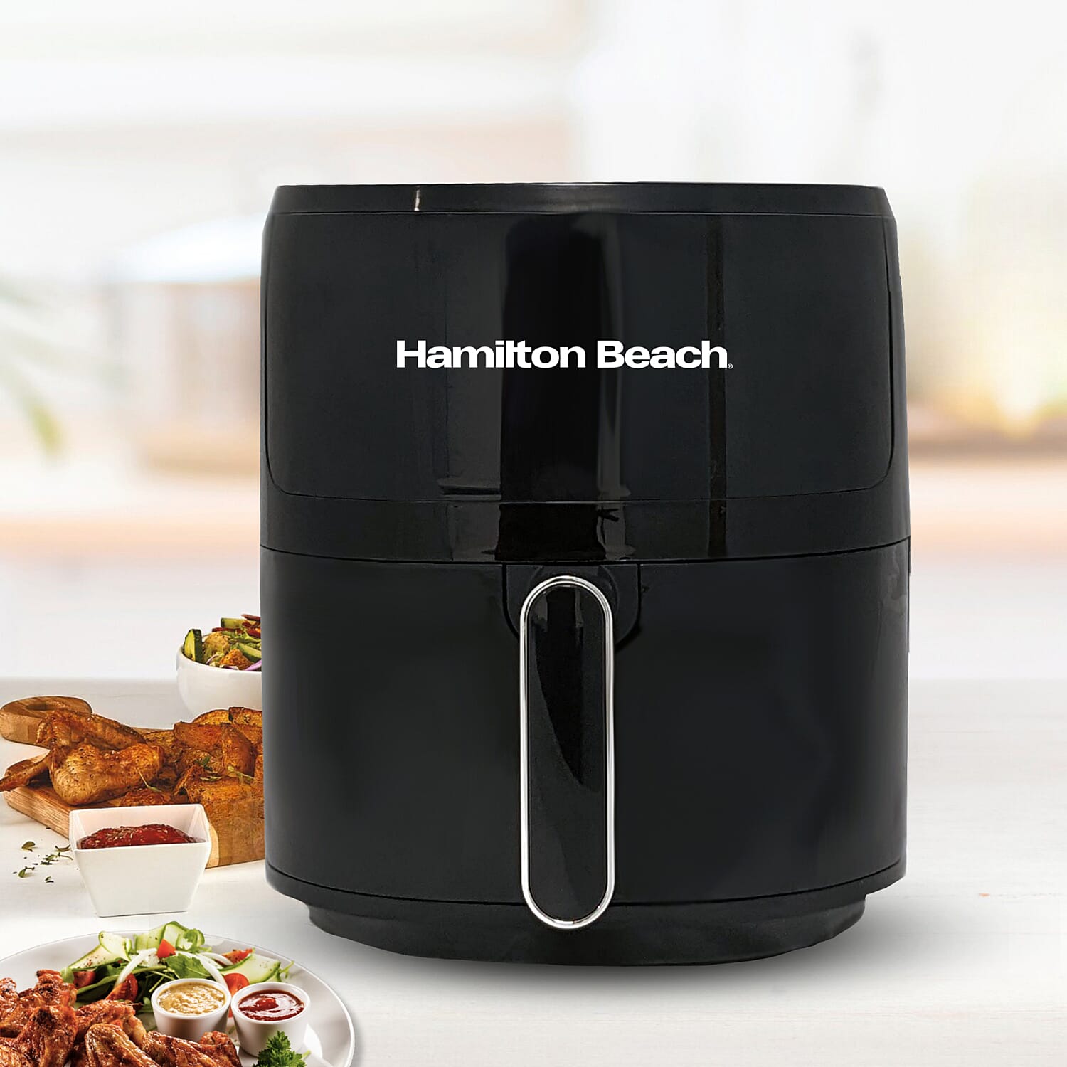 Deluxe Fry Digital Air Fryer From Hamilton Beach 5L - 1500w - Air Fry, Roast, Bake, Reheat - Uses little to no oil - 12 Cooking Presets - 80-200c