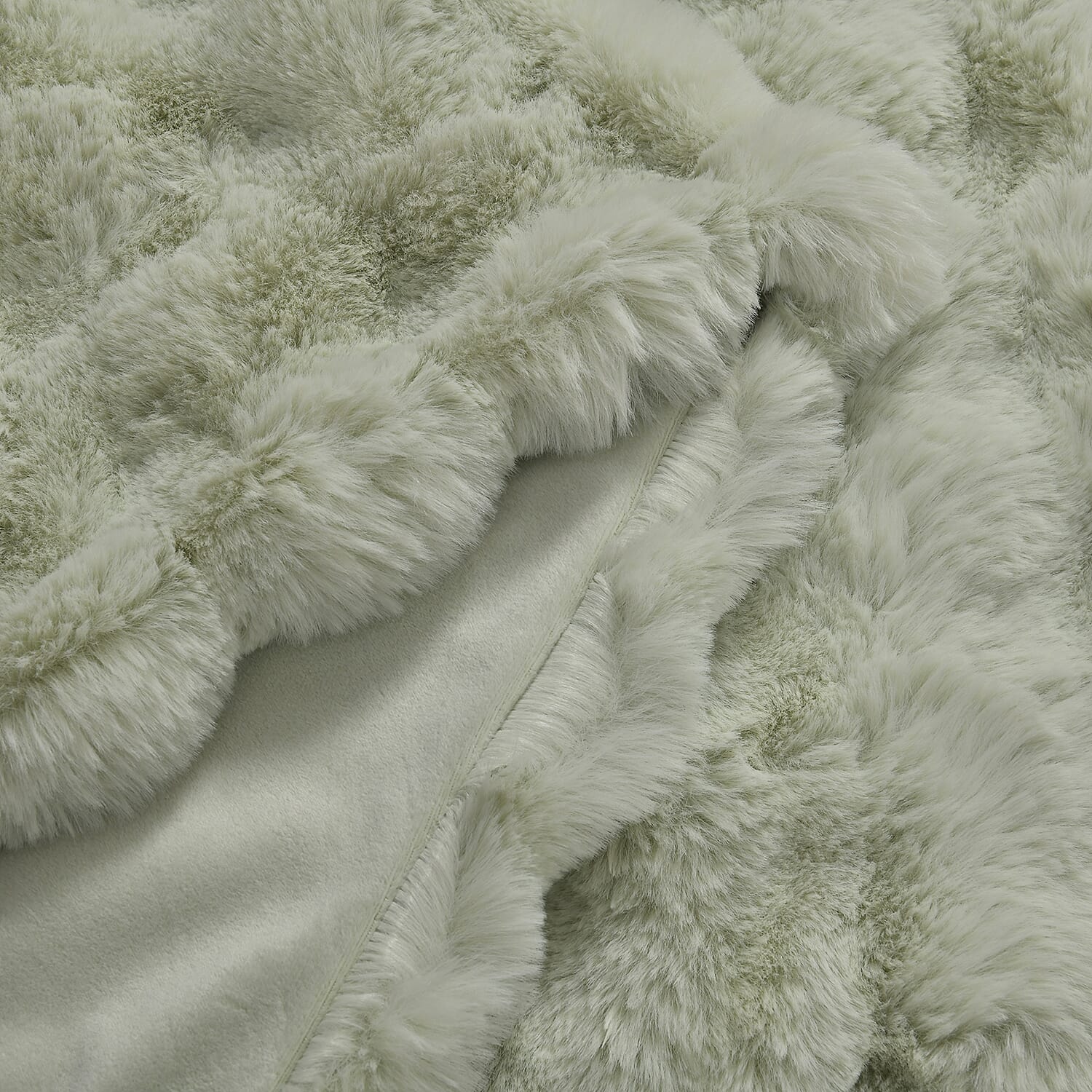Deluxe Range- Super Soft Faux Fur Double Layer Blanket (Size 200x150) - Mint
