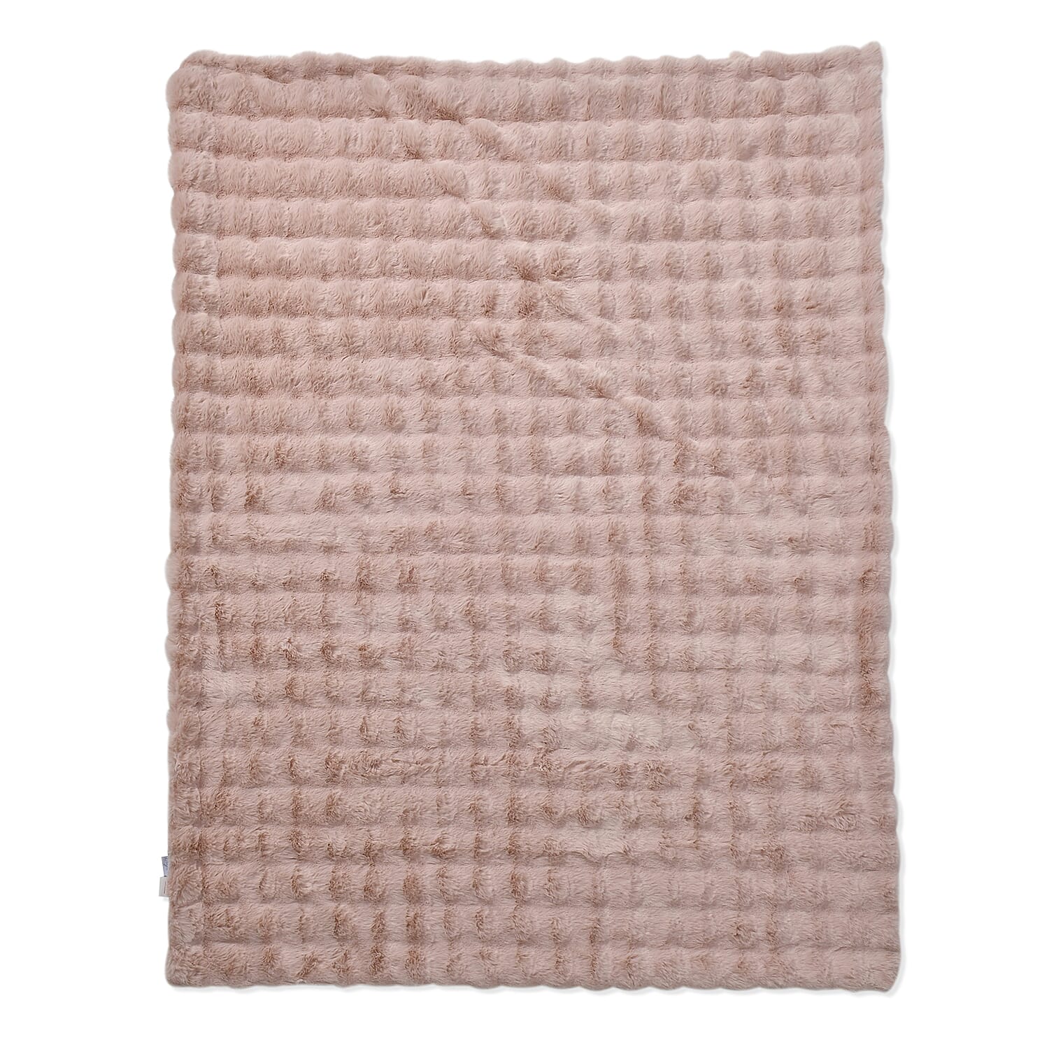 Deluxe Range- Super Soft Faux Fur Double Layer Blanket (Size 200x150) - Blush Pink
