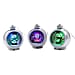 Set of 3 Hanging Bauble with Christmas Scene - Silver