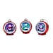 Set of 3 Hanging Bauble with Christmas Scene - Silver