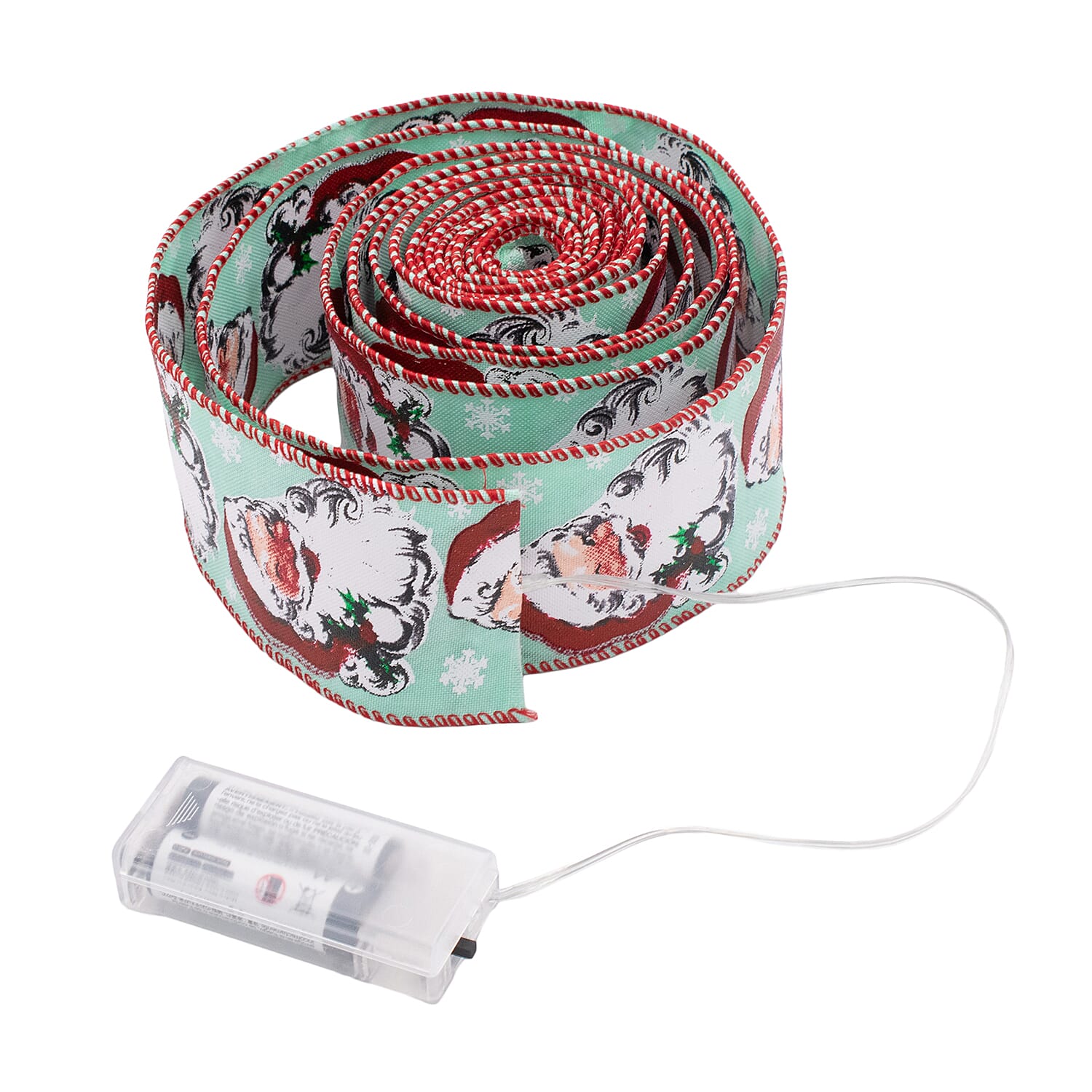 Light Up Christmas Printed Ribbon (Length-3m) - Blue & Red