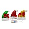 3 Piece Tinsel Santa Hat Light Set - Multi