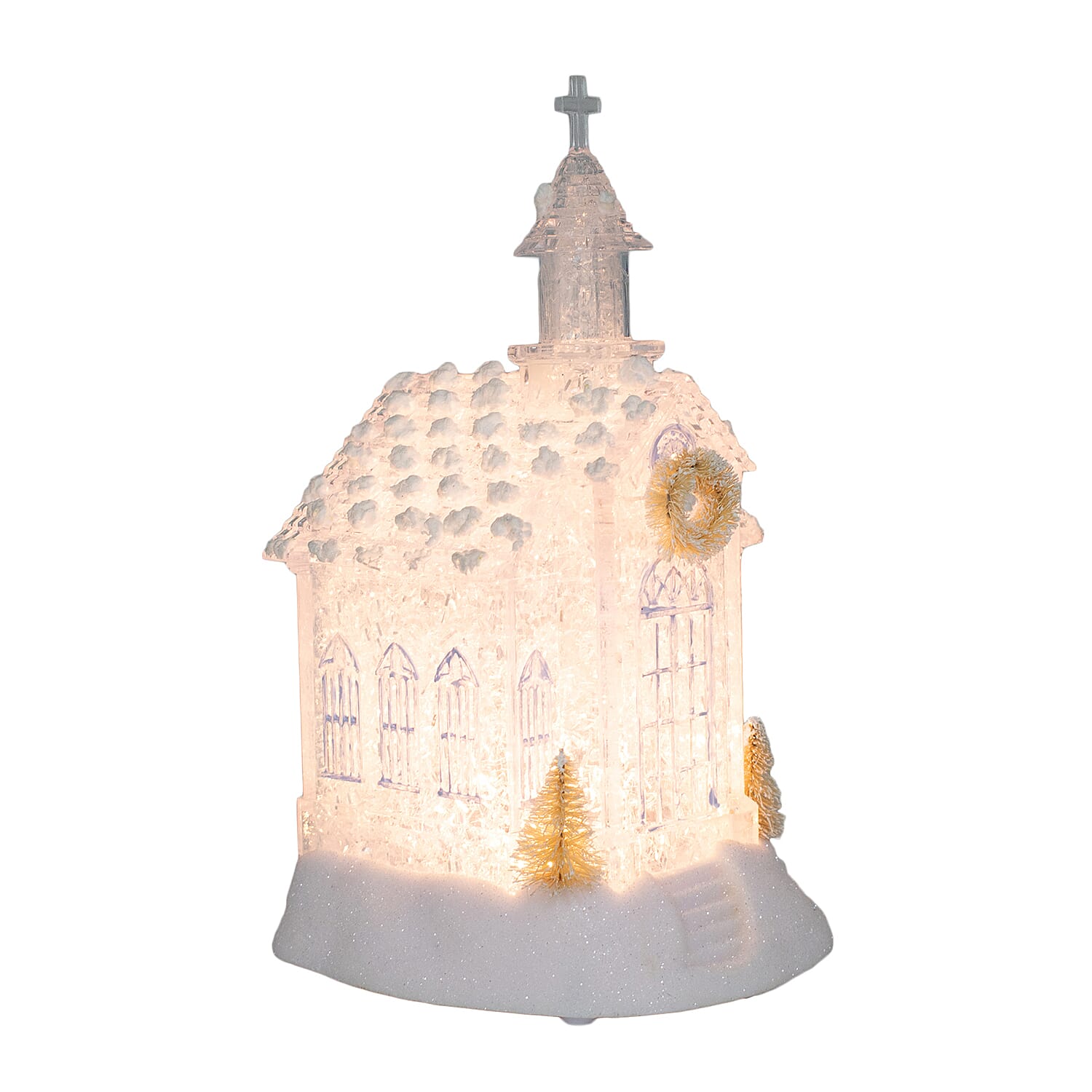 Light up Church Decoration - White