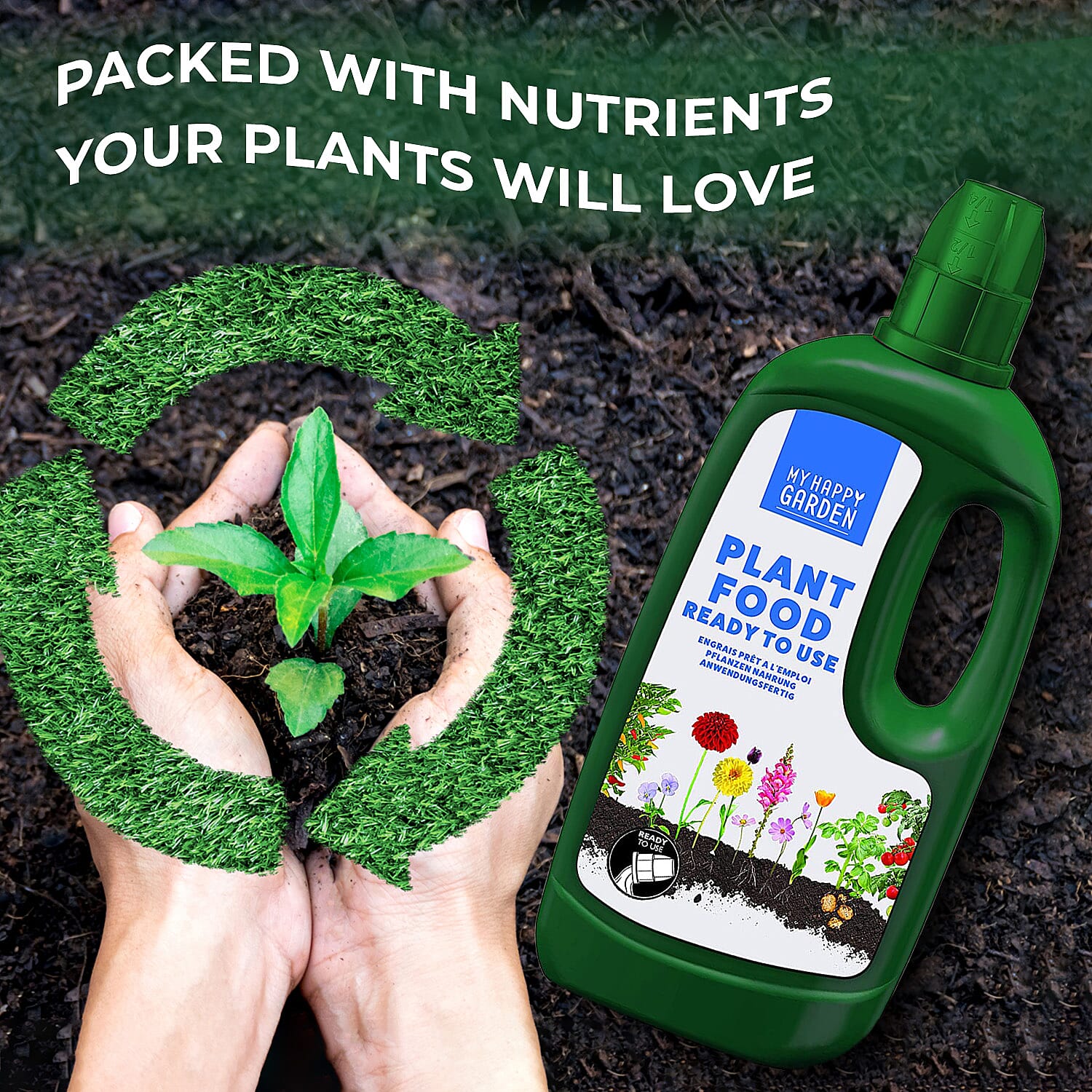Happy Garden Liquid Plant Food  - (1LTR Ready to Use)