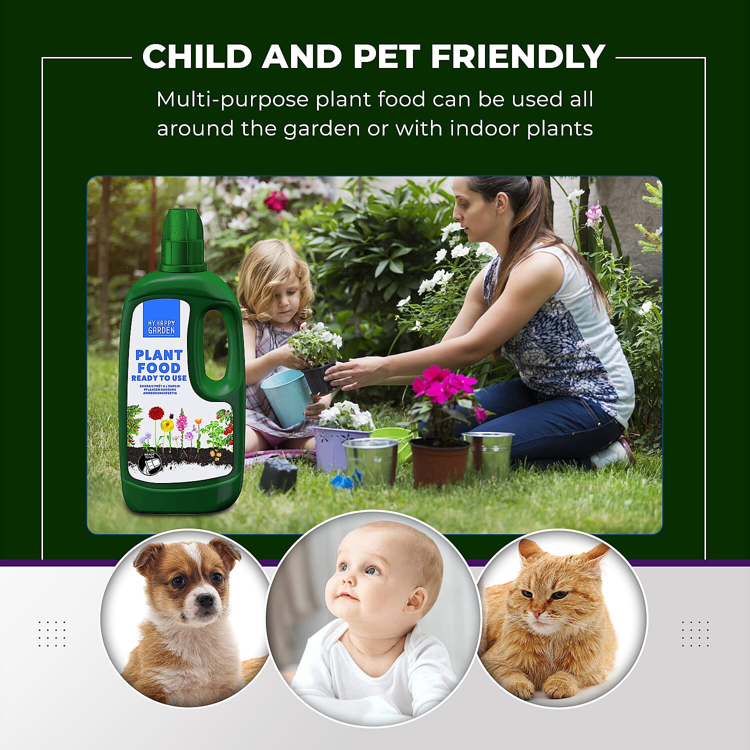 Happy Garden Liquid Plant Food  - (1LTR Ready to Use)