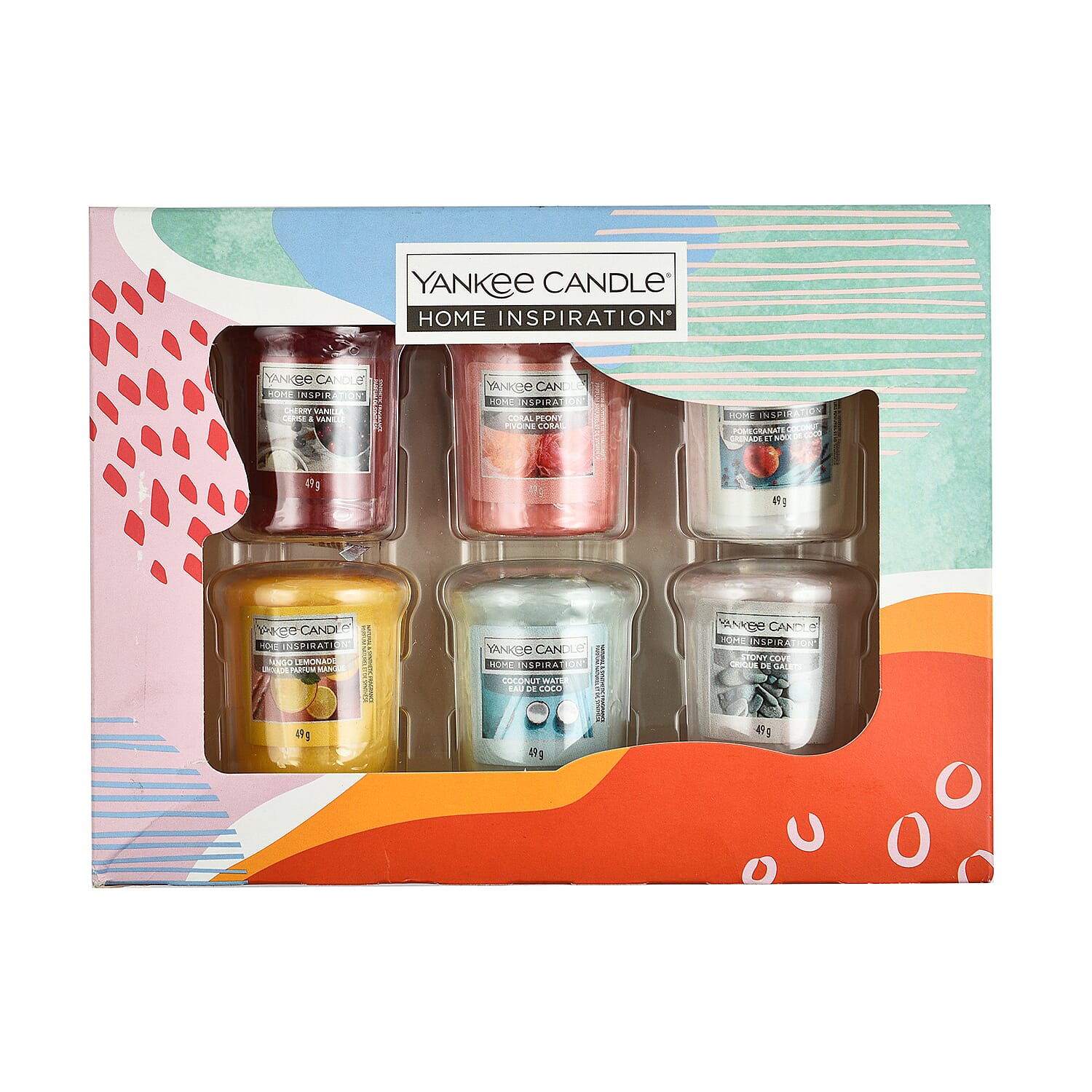 Yankee Candle Home Inspiration Votive Gift Set - 6 Candles -Burn Time up to 12 to 15hrs Per Candle