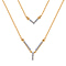 Diamond Necklace (Size - 18) in 18K Vermeil Yellow Gold Sterling Silver 0.26 Ct