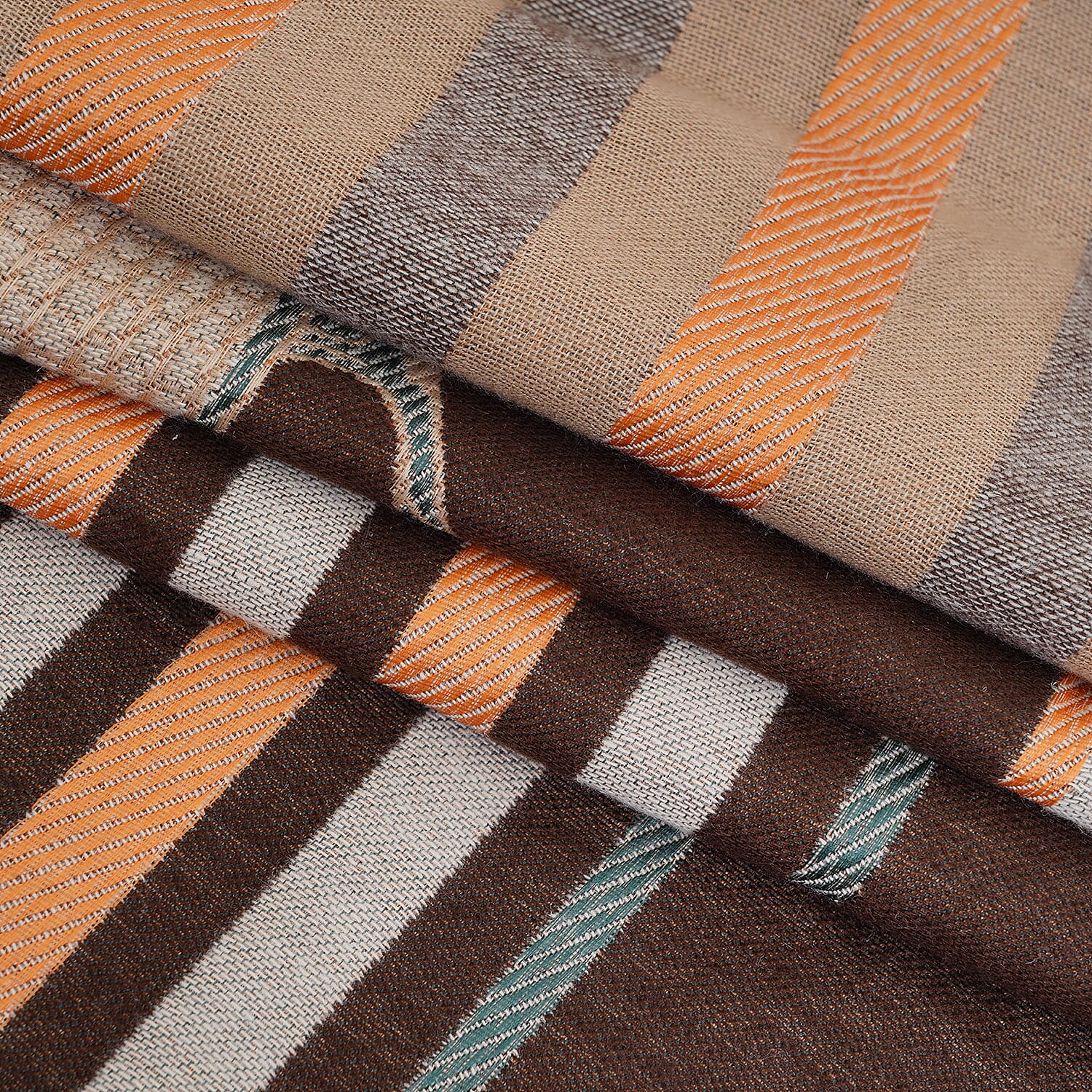 Closeout Deal New Arrival Horse Pattern Jacquard Scarf (Size 185x67 cm) - Brown