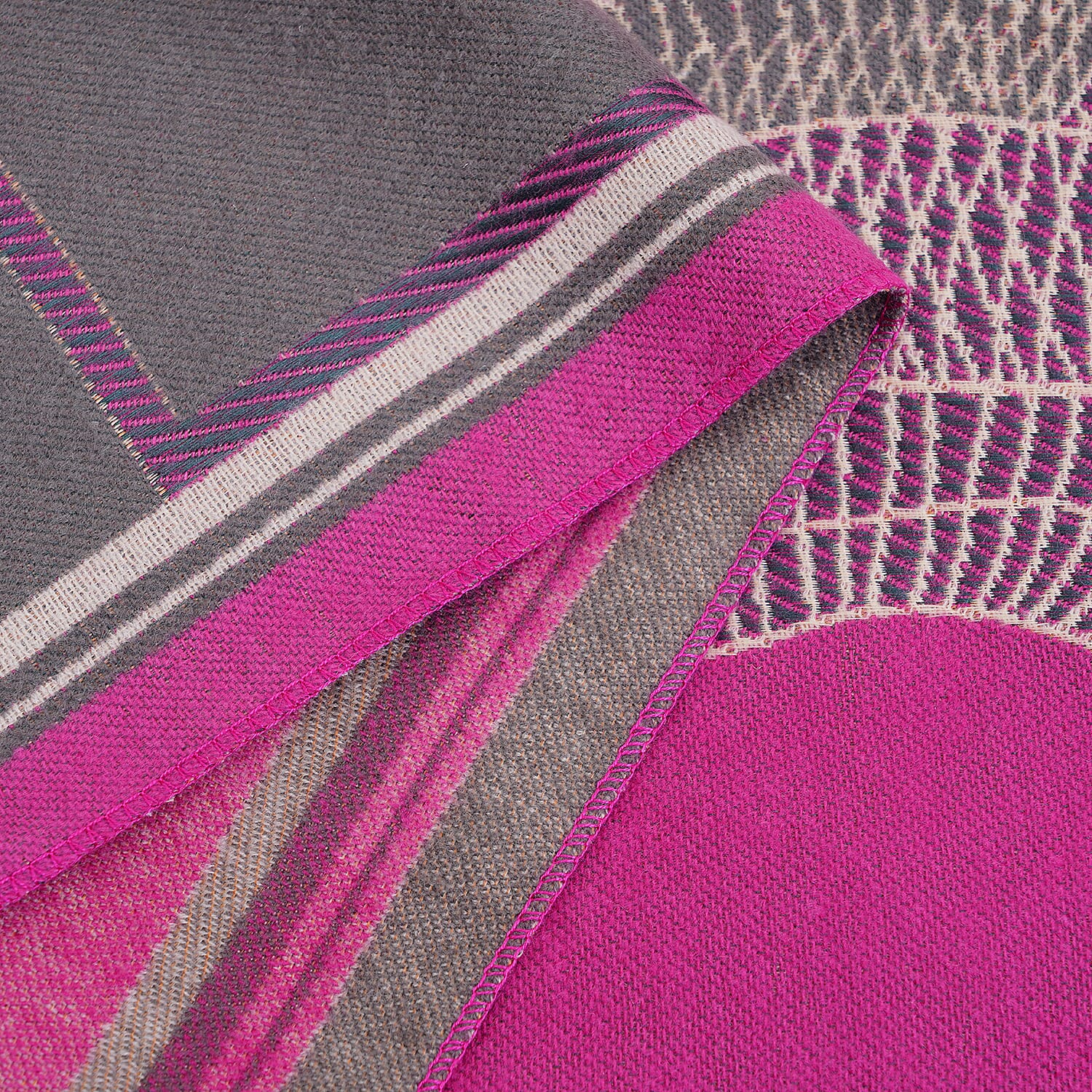 Closeout Deal New Arrival Horse Pattern Jacquard Scarf (Size 185x67 cm) - Fuchsia