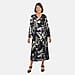 Tamsy Printed Satin Wrap Dress