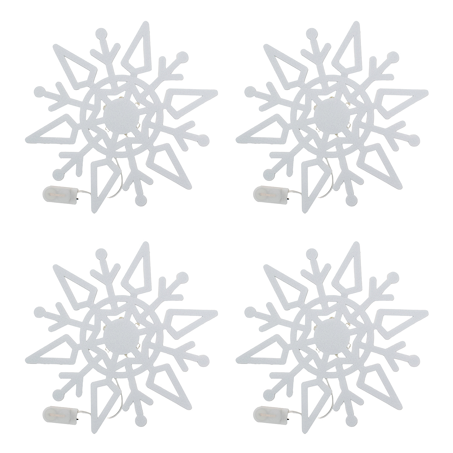 Set of 4 Snowflake Table Decoration