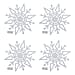 Set of 4 Snowflake Table Decoration