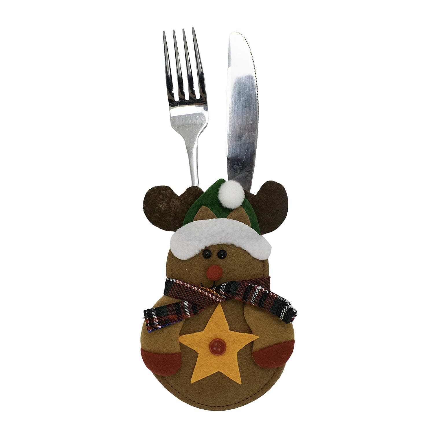 Pack of 4 Christmas Cutlery Cover (Size 13x10 cm) - Multi Pack of 4 Christmas Cutlery Cover (Size 13x10 cm) - Multi