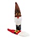 Set of 2 Christmas Gnome Bottle Cover - Red and White