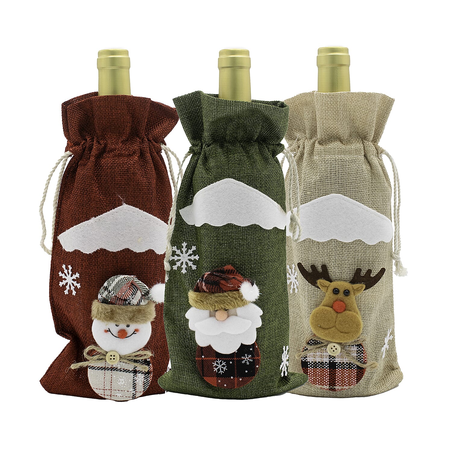 Set of 3 Christmas Novelty Gift Bag (Size 30x14 cm) - Multi