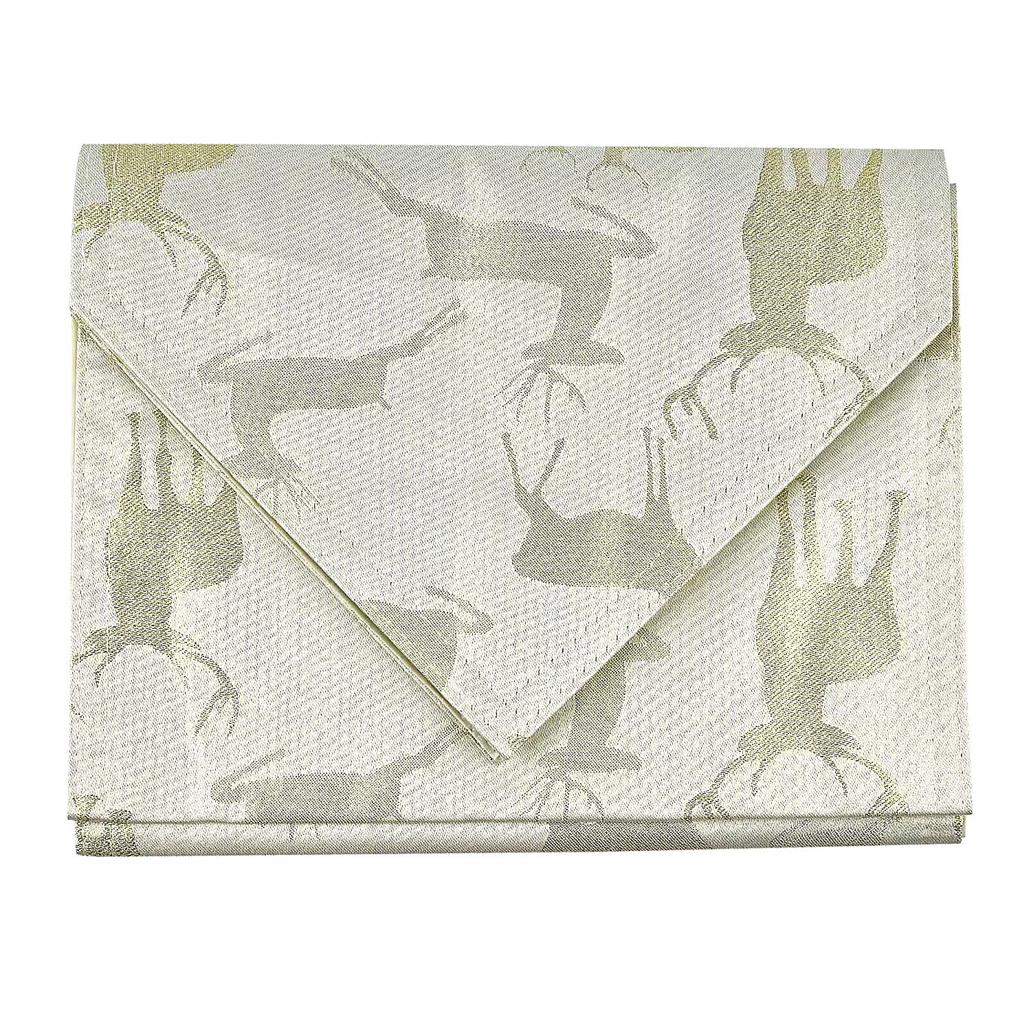 Poinsettia Table Runner (Size 190x31cm) - Gold