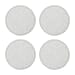 Set of 4 Round Glitter Placemats & 4 Matching Coasters - Silver