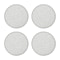 Set of 4 Round Glitter Placemats & 4 Matching Coasters - Silver