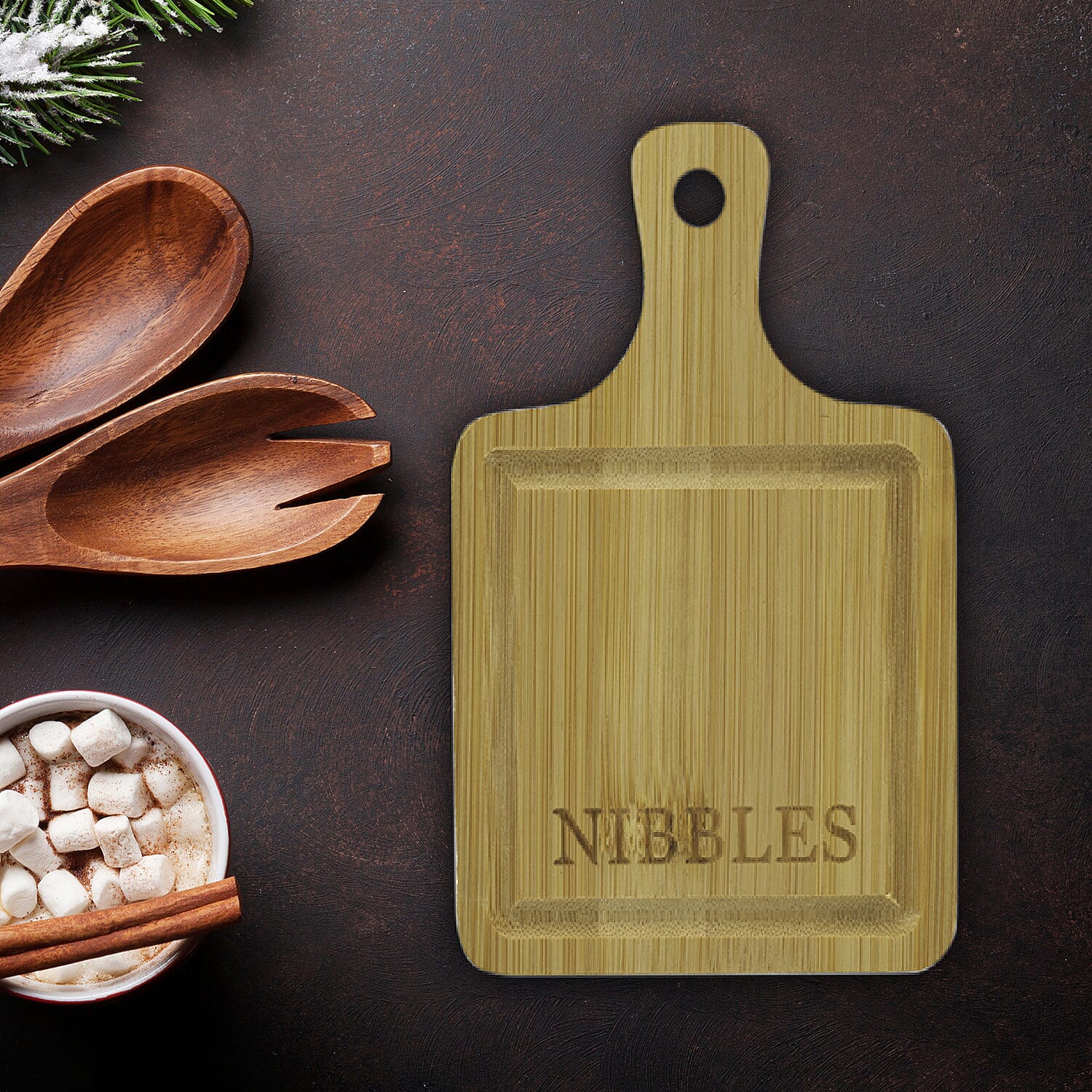 NIBBLES 5 Piece Paddle Serving Board - Wood