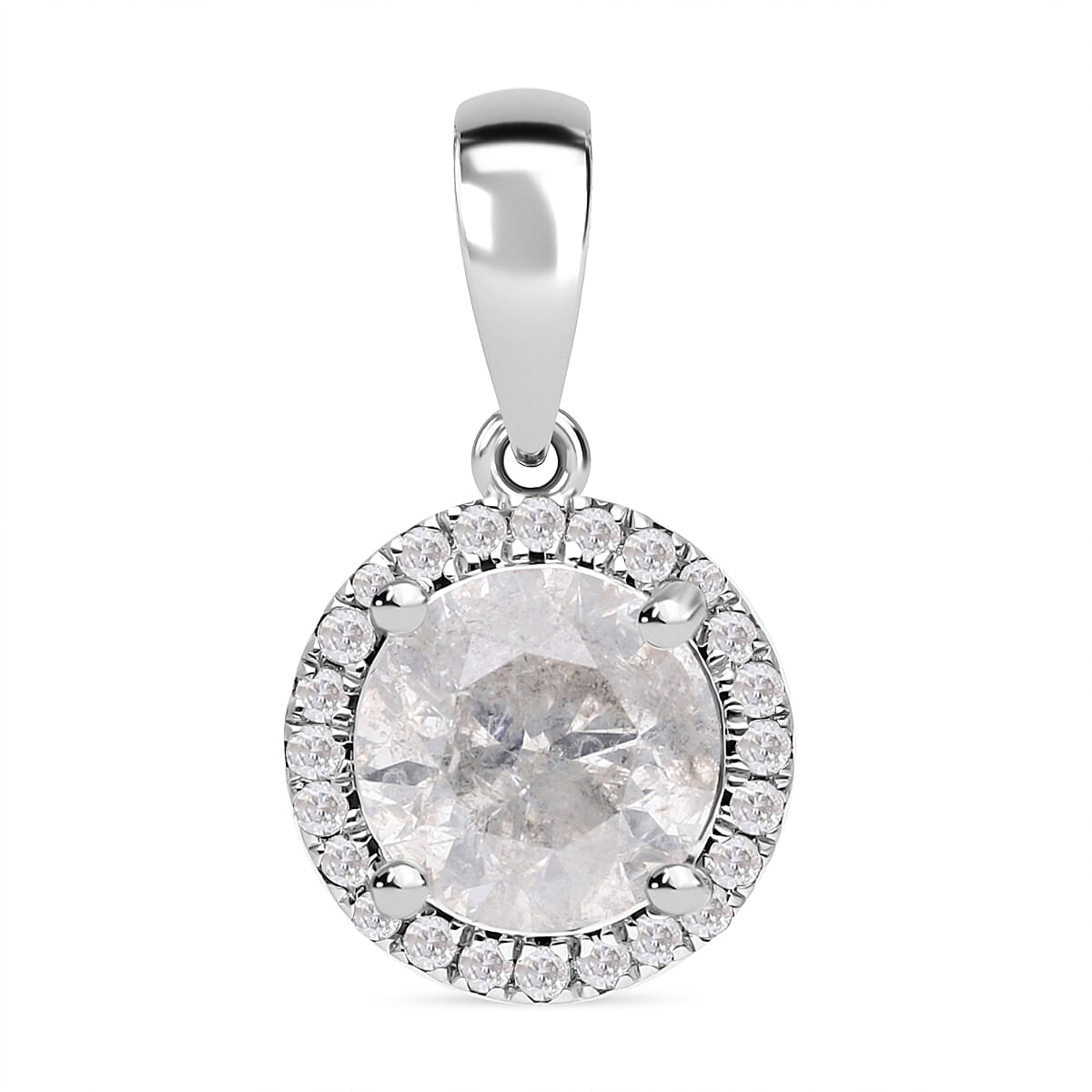 First Time Ever - 14K White Gold Certified and Appraised SGL Diamond (I1-I2-G-H) Pendant  2.00 Ct