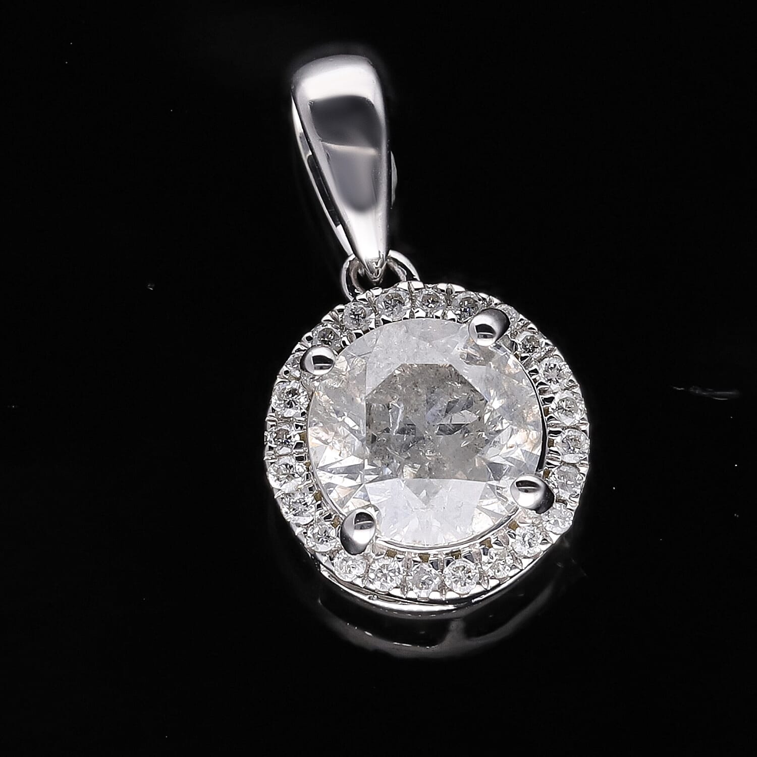 First Time Ever - 14K White Gold Certified and Appraised SGL Diamond (I1-I2-G-H) Pendant  2.00 Ct