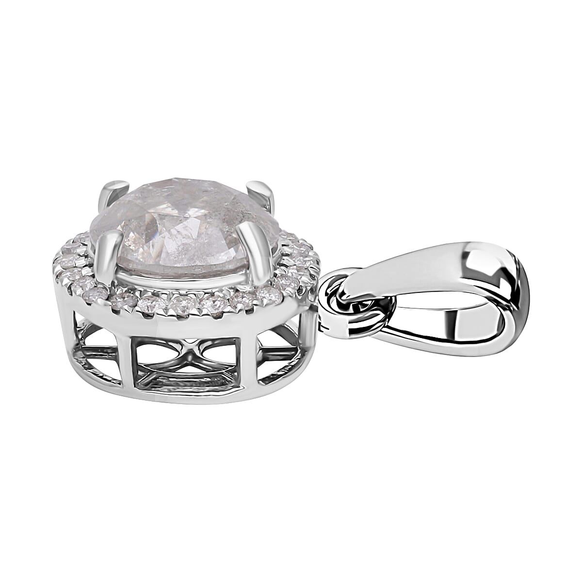 First Time Ever - 14K White Gold Certified and Appraised SGL Diamond (I1-I2-G-H) Pendant  2.00 Ct