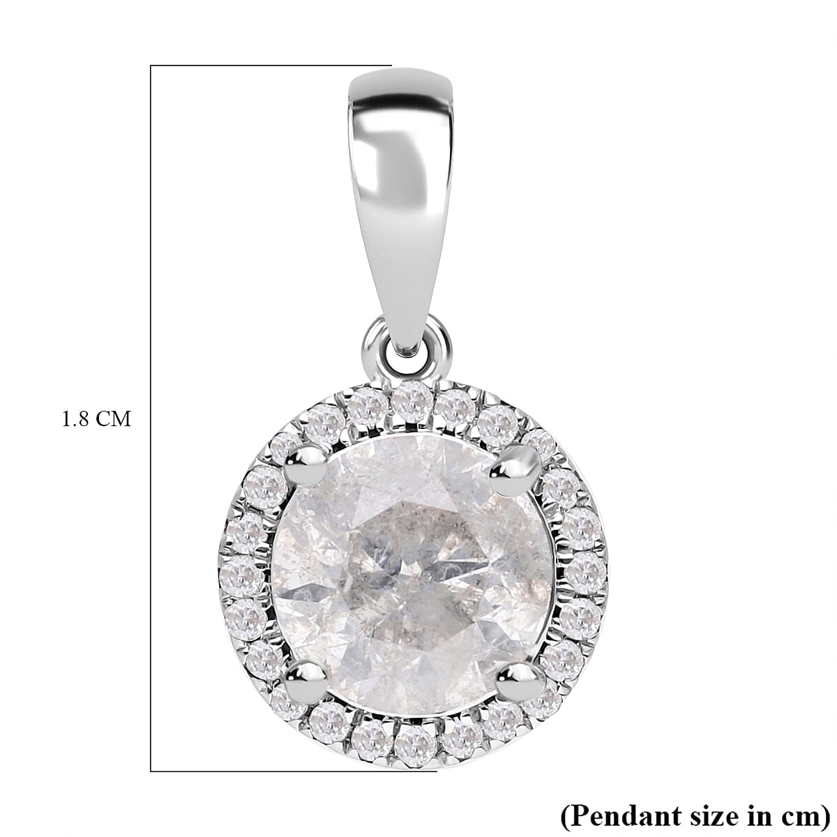 First Time Ever - 14K White Gold Certified and Appraised SGL Diamond (I1-I2-G-H) Pendant  2.00 Ct