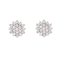 9K Yellow Gold SGL Certified Diamond (I3/G-H) Earrings (with Push Back) 0.50 Ct
