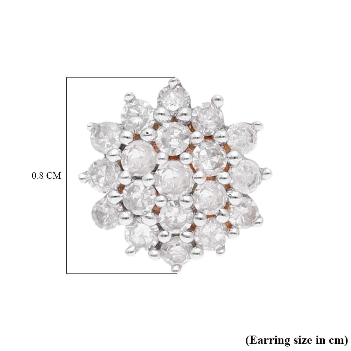 9K Yellow Gold SGL Certified Diamond (I3/G-H) Earrings (with Push Back) 0.50 Ct