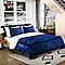 NEW - Sherpa Comforter & 2 Pillow Cases - Navy