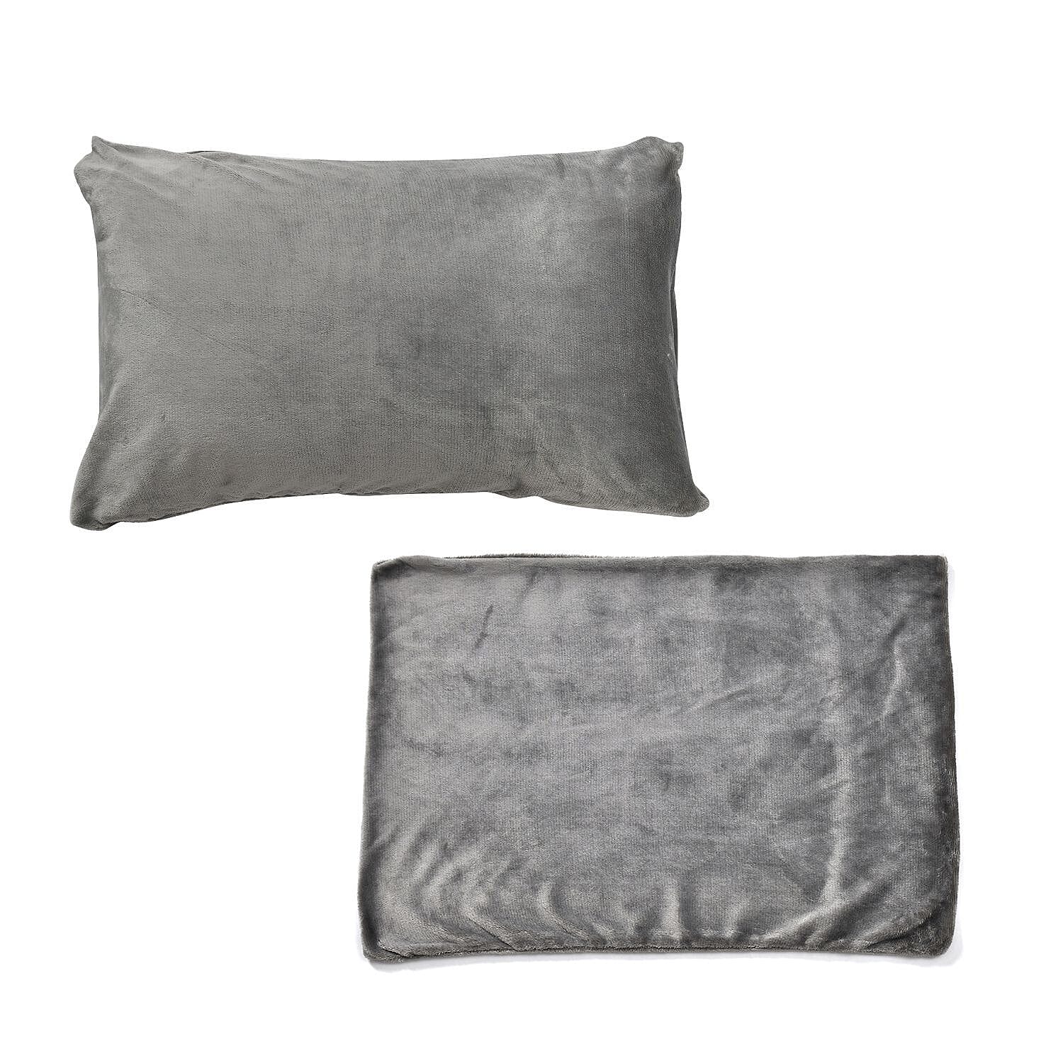 NEW - Sherpa Comforter & 2 Pillow Cases - Navy