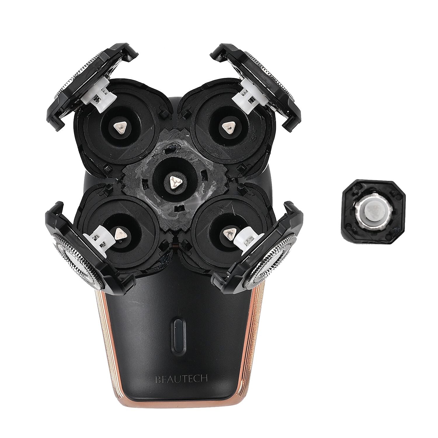 Beautech Wet & Dry Grooming Kit with 5 Head Shaver. Hair Trimmer Head, Facial Cleansing Brush, Nose & Ear Trimmer, Silicone Exfoliation Brush & 4 Combs