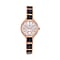 STRADA Japanese Movement Crystal Studded Water Resistant Watch with Alloy Strap and Stainless Steel Back in Rose Gold Tone