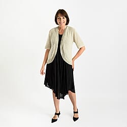 Pure And Natural Cotton Blended Bolero (One Size, 8-18)  - Light Green