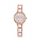 STRADA Japanese Movement Crystal Studded Water Resistant Watch with Alloy Strap and Stainless Steel Back in Rose Gold Tone