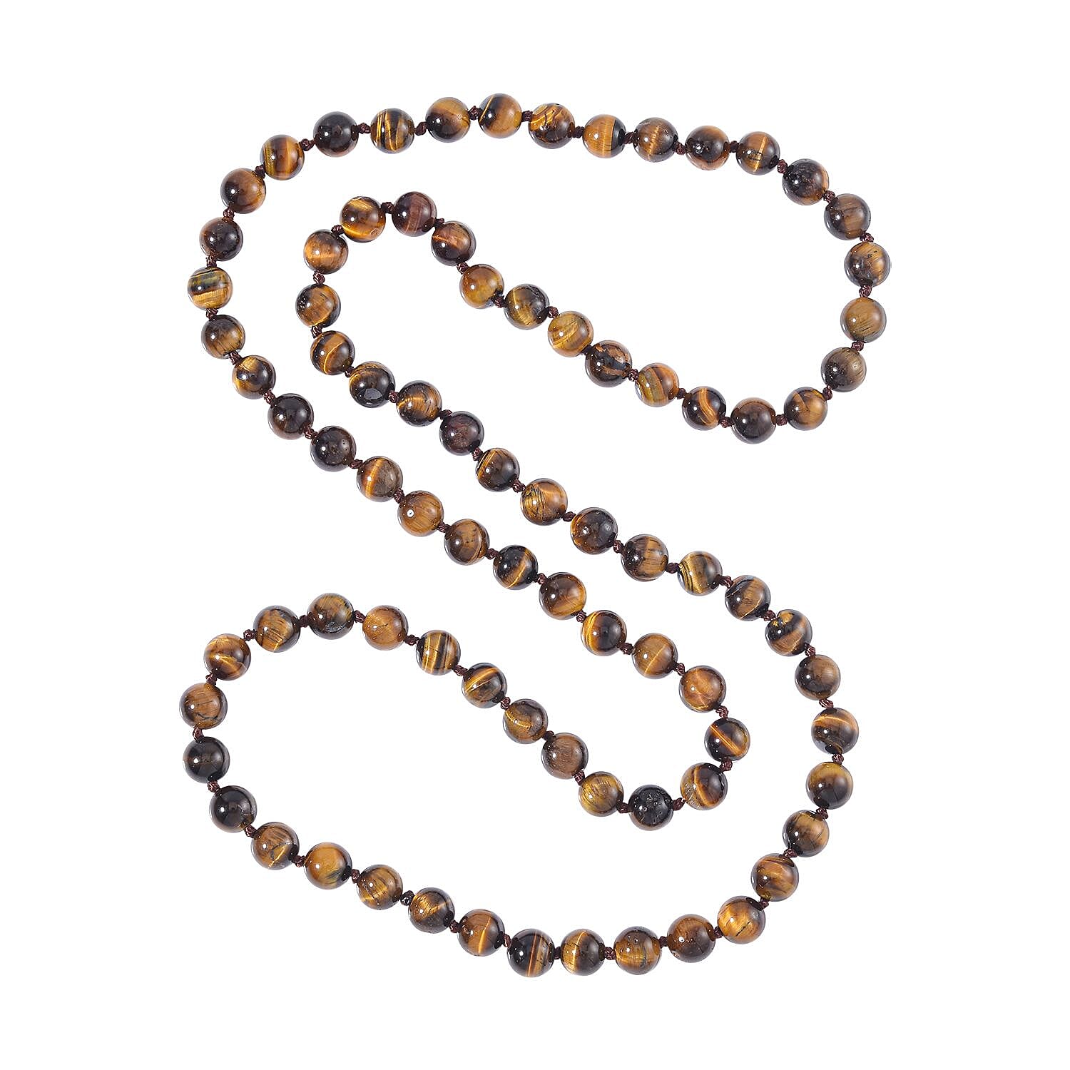 One Time Mega Deal- AAA Yellow Tigers Eye Beads Necklace (Size 30) 330 Ct.
