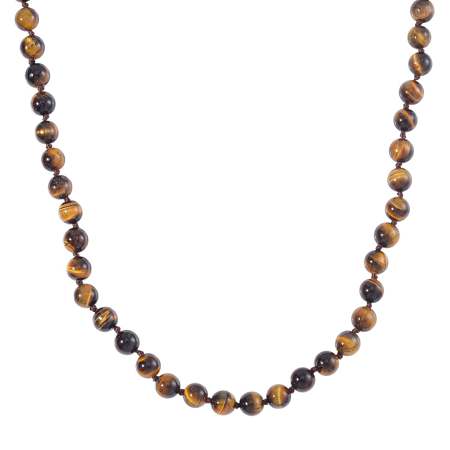 One Time Mega Deal- AAA Yellow Tigers Eye Beads Necklace (Size 30) 330 Ct.