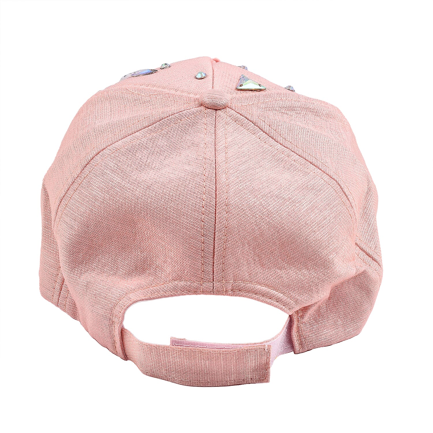 Crystal Butterfly Pattern Cap (Size 58 cm) - Pink