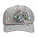 Crystal Butterfly Pattern Cap (One Size) - Grey