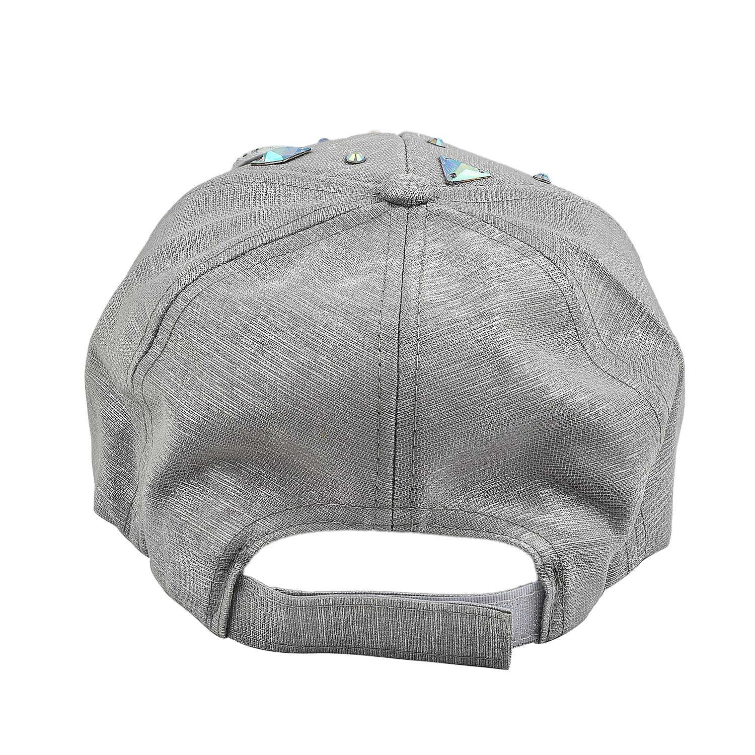 Crystal Butterfly Pattern Cap (One Size) - Grey