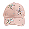 Crystal Floral Pattern Cap (One Size) - Pink
