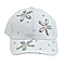 Crystal Floral Pattern Cap (One Size) - Black