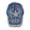 100% Cotton Denim Crystal Studded Embroidered Cap (One Size) - Spider