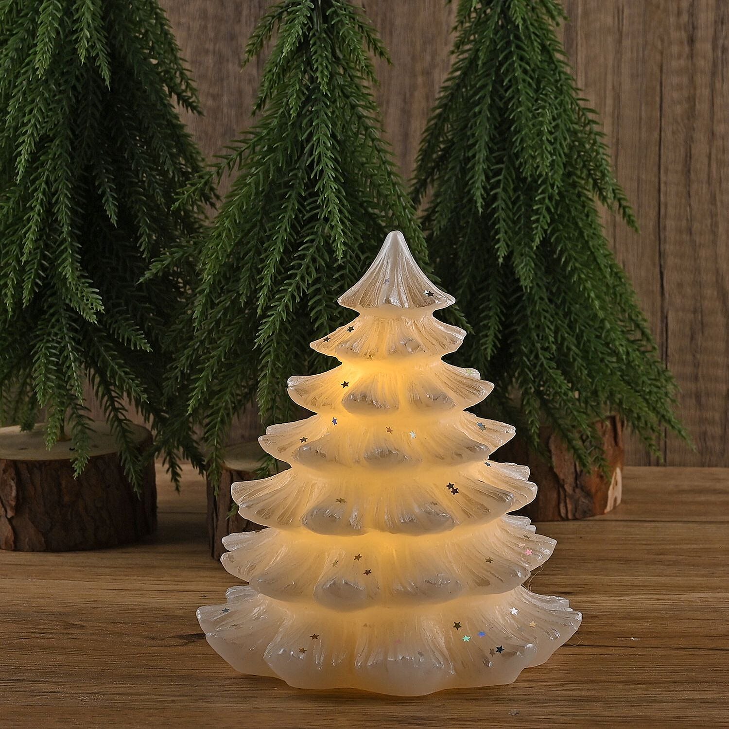 Set of 2 LED Candles with 6 Hrs Timer Function - White